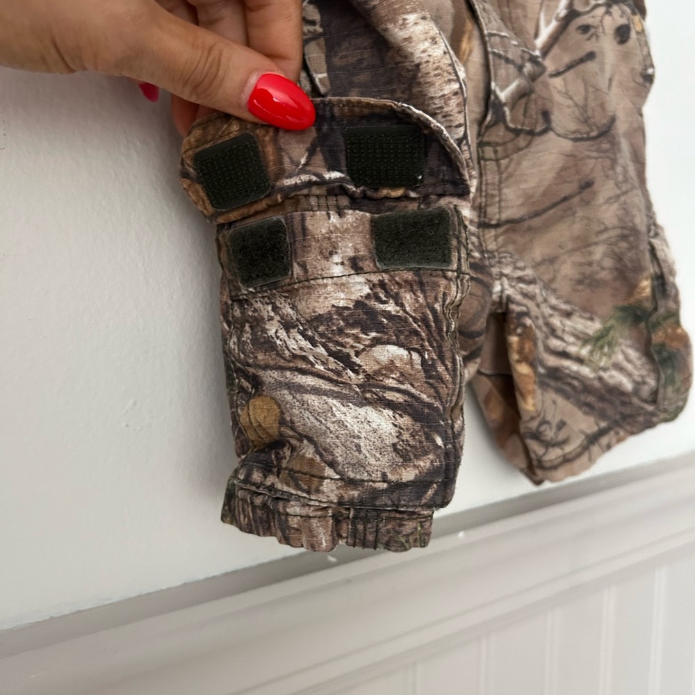 Carhartt Boys 3T Camouflage Cargo Shorts Adjustable Waist Real Tree - Picture 7 of 10